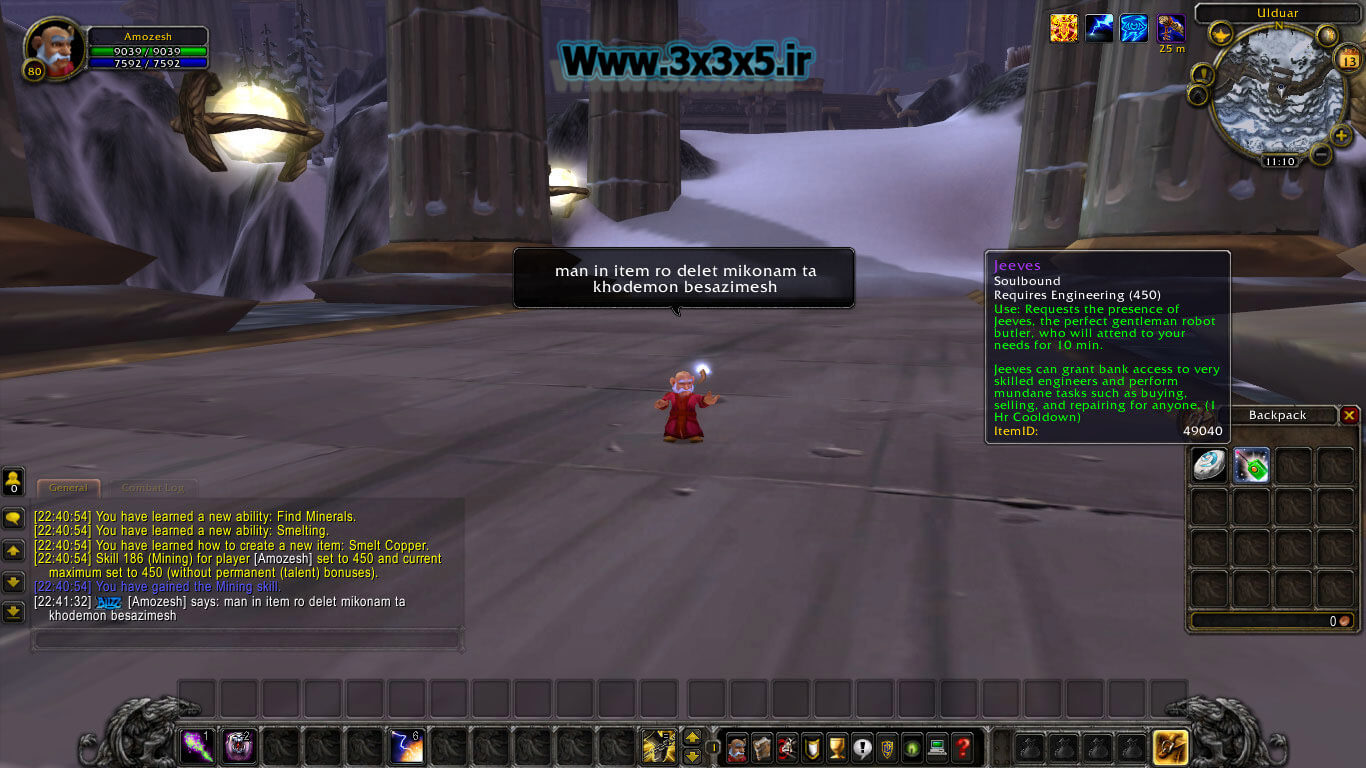 Jeeves making tutorial World of warcraft training